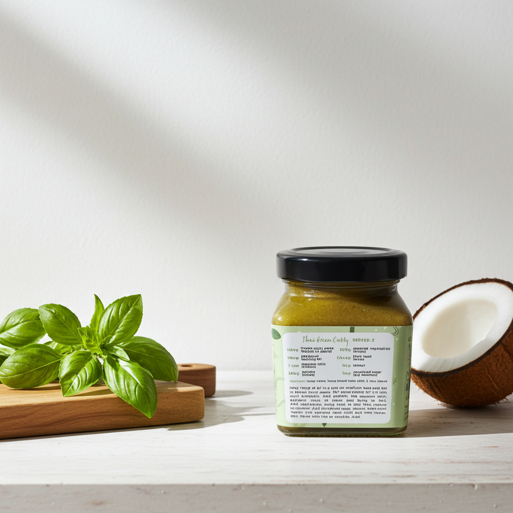 معجون الكاري الأخضر (بدون ثوم ولا بصل) 